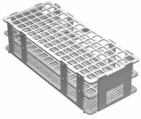 Tube Rack: 4 1/8 in Overall Wd, 2 1/2 in Overall Ht, 9 3/4 in Overall Lg, Polypropylene, White (MPN F18745-0000). Key specifications — Material: Polypropylene; Mounting Location: Benchtop; Color: White; Product Type: Test Tube Rack; Total Holding Capacity: (90) Places; Brand: SP SCIENCEWARE.