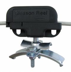 GLEASON Festoon Cable Carrier Trolley: Wire Rope, Round, 0.95 in – 1.25 in, 5 in Overall Lg (MPN FRT-06). Key specifications — Compatible Cable Type: Round; Trolley Wheel Material: Nylon; Brand: GLEASON; Compatible Track Type: Wire Rope; Material: Nylon.