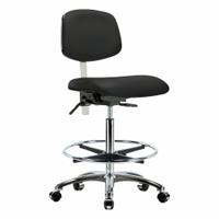Cleanroom Task Chair: Vinyl, Armless, Ht Range 26 1/4 in to 36 in, 18 1/2 in Seat Wd, 17 in Seat Dp (MPN BR-NCR-VHBCH-CR-T1-A0-CF-CC-8540). Key specifications — Foot Support: Yes; Back Tilt Backward: 13.5°; Back Tilt Forward: 10.5°; Base Material: Aluminum; Brand: APPROVED VENDOR; Product Type: Cleanroom Task Chair; Cleanroom Class: ISO 5; ESD-Safe: Not ESD Safe.