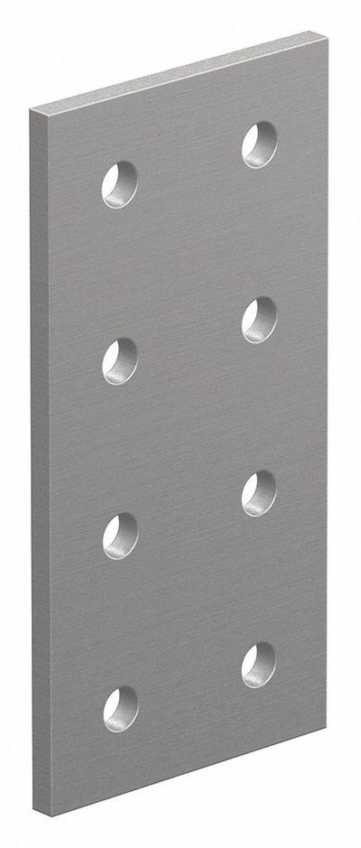 80/20 Rectangular Flat Plate: Rectangular Flat Plate, 25 Series, 4 mm x 50 mm x 100 mm - Plate Connectors