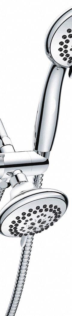 EZ-FLO Fixed and Handheld Showerhead: Chrome Finish, 4 in Fixed Showerhead Wd, Multi Function (MPN EZ-15145). Key specifications — Brand: EZ-FLO; Showerhead Spray Patterns: Multi; Trim Finish: Chrome.