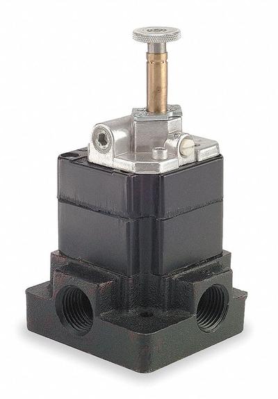 ARO Solenoid Air Control Valve: H, Three-Way / Two-Position, 3/8 in Female NPT - ARO H Series Solenoid-Operated Inline Air Control Valves