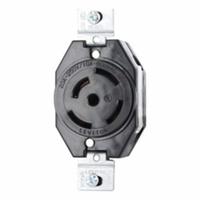 LEVITON Locking Receptacle: Non-NEMA, Black, 250V AC, 10 A_20 A Current Rating, 4 Poles, 5 Wires (MPN 3520). Key specifications — Brand: LEVITON.