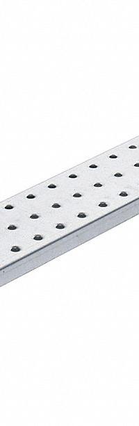 ALLIGATORBOARD Pegboard Strip: Round, 1/4 in Peg Hole Size, 3 in x 30 in x 5/8 in, Steel, Gray (MPN ALGSTRP3X32GALV). Key specifications — Material: Steel; Finish: Zinc-Plated; Peg Hole Shape: Round; Includes: Mounting Hardware; Color: Gray; Brand: ALLIGATORBOARD.