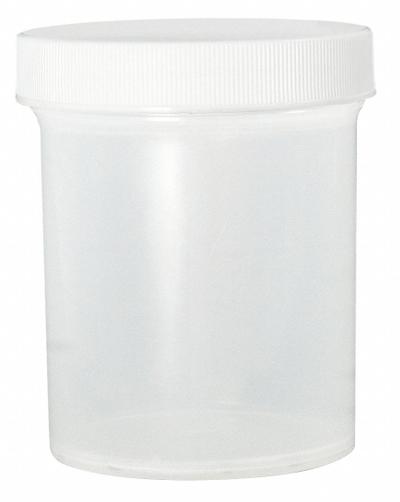 QORPAK Laboratory Jar: Polypropylene, Polypropylene, 4 fl oz, 56 mm Body Dia, 70 mm Ht - Polypropylene Lab Jars