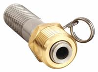 SANI-LAV Swivel Hose Adapter: Brass, Brass, 3 3/4 in Overall Lg, 3/4 in Inlet Connection Size, Barb (MPN N15). Key specifications — Inlet Connection Type: Barb; Brand: SANI-LAV; Color/Finish: Brass; Includes: Swivel; Material: Brass; Product Type: Hose Adapter.