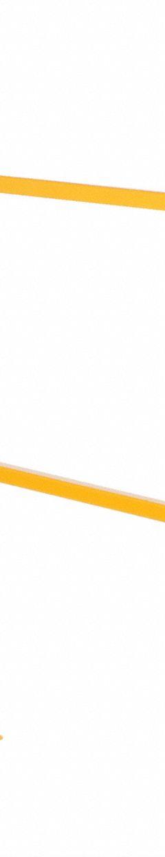 VESTIL Connecting Rail: Toe Board Not Included, 4 in x 4 in, Bolt-On Rail Mounting, 2 Rail Levels (MPN CSEC-108). Key specifications — Product Type: Handrail Section; Brand: VESTIL; Color: Yellow; Handrail Shape: Square; Material: Steel; Number of Rail Levels: 2; Rail Mounting Style: Bolt-On.
