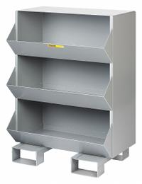 LITTLE GIANT Stationary Storage Bins: 32 in x 20 in x 42 in, Pallet, 3 Compartments, Gray (MPN MS1-1532-FP). Key specifications — Color: Gray; Brand: LITTLE GIANT.