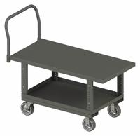 APPROVED VENDOR Platform Truck: 2,000 lb, 48 in L x 30 in W x 36 3/16 in H Deck, Solid, 12 ga Deck (MPN WHPTA30486MR95). Key specifications — Side Panel Type: No Side Panels; Brand: APPROVED VENDOR; Color: Gray; Caster/Wheel Configuration: (2) Swivel.