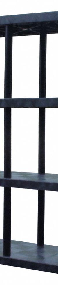 STRUCTURAL PLASTICS Plastic Shelving: 48 in x 24 in, 75 in Overall Ht, 4 Shelves (MPN ST4824x4). Key specifications — Resistance Properties: Corrosion-Resistant; Frame Material: Plastic; Shelving Material: High Density Polyethylene; Brand: STRUCTURAL PLASTICS.