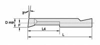 WIDIA Boring Bar: Boring, TiN, 0.0880 in Center to Cutting Tip, Right Hand (MPN BB187750R)