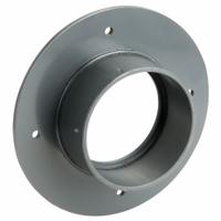 Flange Adapter: PVC, For 4 in Duct Dia, 8 1/2 in Overall Lg, 4 1/8 in Flange Inner Dia (MPN PVCF04). Key specifications — Brand: PLASTIC SUPPLY.