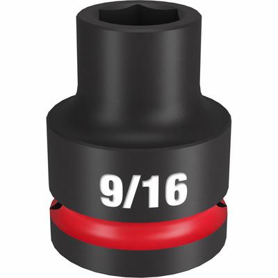 MILWAUKEE Standard Impact Socket: 3/4 in Drive Size, SAE, 9/16 in Socket Size, 6-Point - 3/4" Drive Impact Sockets