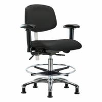 Cleanroom Task Chair: Vinyl, Arms Included, Ht Range 21 1/2 in to 29 in, 18 1/2 in Seat Wd, Adj (MPN BR-NCR-VMBCH-CR-T1-A1-CF-RG-8540). Key specifications — Foot Support: Yes; Back Tilt Backward: 13.5°; Back Tilt Forward: 10.5°; Base Material: Aluminum; Brand: APPROVED VENDOR; Product Type: Cleanroom Task Chair; Cleanroom Class: ISO 5; ESD-Safe: Not ESD Safe.