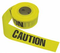 APPROVED VENDOR Barricade Tape: 500 ft Lg, 3 in Wd, Caution Chemical Hazard Legend, Polypropylene (MPN BTR-05-5). Key specifications — Tape Message: Caution Chemical Hazard; Message Color: Black; Brand: APPROVED VENDOR.