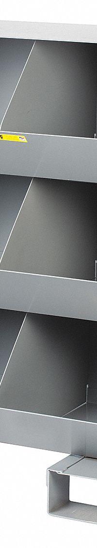 LITTLE GIANT Stationary Storage Bins: 32 in x 20 in x 42 in, Pallet, 6 Compartments, Gray (MPN MS2-1532-FP). Key specifications — Color: Gray; Brand: LITTLE GIANT.
