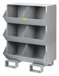 LITTLE GIANT Stationary Storage Bins: 32 in x 20 in x 42 in, Pallet, 6 Compartments, Gray (MPN MS2-1532-FP). Key specifications — Color: Gray; Brand: LITTLE GIANT.