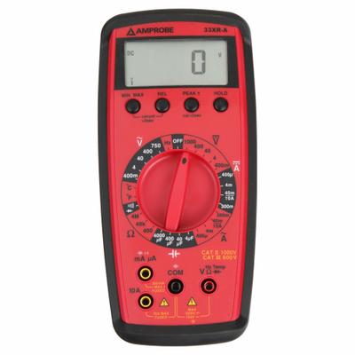 AMPROBE Digital Multimeter: Avg, CAT II 1000V/CAT III 600V - Standard Feature Multimeters