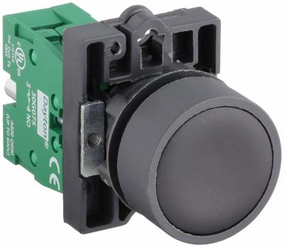 Dayton Flush Push Button Operator: Non-Illuminated, Flush Profile, Non-Metallic - Flush-Mount Push Buttons