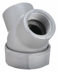 APPLETON ELECTRIC Capped Elbow - Haz Loc: Aluminum, Powder Coated, 1 1/4 in Trade Size, NPT (MPN ELBY-125A). Key specifications — Material: Aluminum; Finish: Powder Coated; Ends - Hazardous Fittings: 1-1/4 in FNPT x 1-1/4 in FNPT; Brand: APPLETON ELECTRIC.