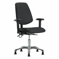 ESD Chair: Vinyl, Arms Included, Ht Range 19 in to 24 in, 18 1/2 in Seat Wd, 17 in Seat Dp, Adj (MPN BR-ESD-VDHCH-MB-CR-T1-A1-EG-ESDBLK). Key specifications — Foot Support: No; Back Tilt Backward: 13.5°; Back Tilt Forward: 10.5°; Base Material: Aluminum; Brand: APPROVED VENDOR; Product Type: ESD Chair; ESD-Safe: ESD-Safe; Seat Tilt Backward: 3°.