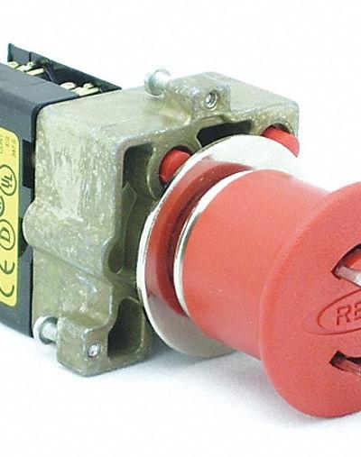 REES Emergency Stop Push Button: Non-Illuminated - Mushroom-Head Push Buttons