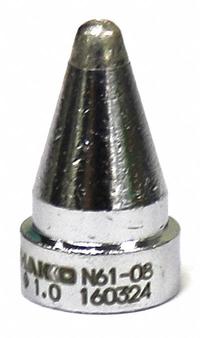 HAKKO Nozzle: Round, 2.5 mm W, For Use With FR-301/4101/4102/4103/4104 (MPN N61-08). Key specifications — Brand: HAKKO; Manufacturer Part Number: N61-08.