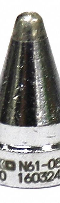 HAKKO Nozzle: Round, 2.5 mm W, For Use With FR-301/4101/4102/4103/4104 (MPN N61-08). Key specifications — Brand: HAKKO; Manufacturer Part Number: N61-08.