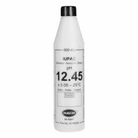 HACH Buffer Standard Solution: 500 mL Volume, Liquid, Bottle, Buffer, S11M008, 1. Key specifications — Brand: HACH; Chemical Family Type: Buffer; Container Type: Bottle; Form: Liquid; Manufacturer Part Number: S11M008; Product Type: Buffer Standard Solution.