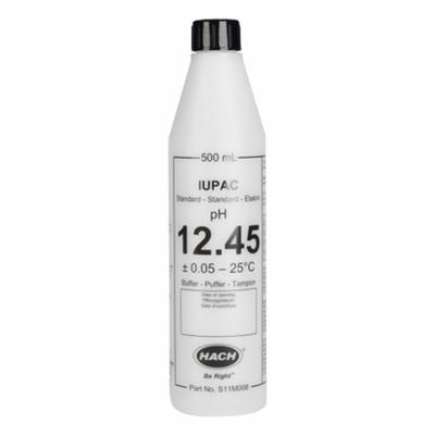 HACH Buffer Standard Solution: 500 mL Volume, Liquid, Bottle, Buffer, S11M008 - pH Buffers