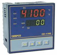 TEMPCO Temperature Controller: TEC-4100, 1/4 DIN Size, TC/RTD Programmable, PID, 90 to 250V AC (MPN TEC56019). Key specifications — Brand: TEMPCO; Alarms: Relay-2A; Control Mode: PID; Current: 0.125; Display Type: Digital; Input Voltage: 90 to 250V AC; Output: 4 to 20 mA; Product Type: Temperature Controller.