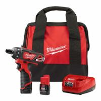 MILWAUKEE Screwdriver Kit: 1/4 in Drive Size, 0 in-lb to 275 in-lb, 0 in-lb Torque - Min, Brushed (MPN 2406-22). Key specifications — attr1190356: General Purpose Screwdriver; attr1169645: Brushed.