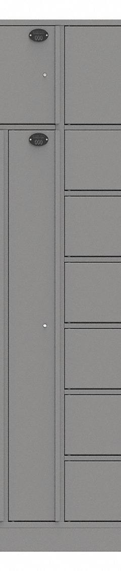 SENTINEL Law Enforcement Evidence Locker: Non-Pass-Through Backing, Slam Latch, 10 Compartments (MPN 10AA-NPT). Key specifications — Brand: SENTINEL; Product Ships: Assembled; Color: Gray.