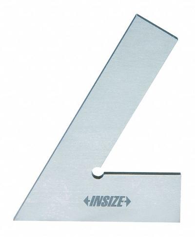 INSIZE Precision Steel Square: 60° Angle, 4-45/64 x 3-7/64 in Outside Dimensions - Machinist Precision Steel Squares