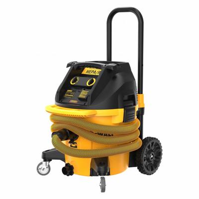 DEWALT Dust Extractor: HEPA, Dry/Wet, 10 gal Tank, 155 cfm Air Flow - Corded Dust Extractors with HEPA Filtration