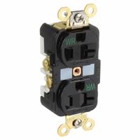 HUBBELL Receptacle: Duplex, 5-20, Black, 125V AC, 20 A, 2 Pole / 3 Wire (MPN HBL5362BKWR)