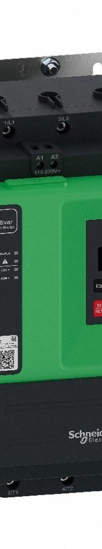 SCHNEIDER Soft Start: 208-600V AC, 75 A Output Current, With Bypass, IP20, 60/50 Hz, Three Phase (MPN ATS430D75S6). Key specifications — Control Voltage: 110-230V AC; Manufacturer Part Number: ATS430D75S6.
