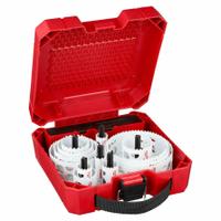 MILWAUKEE Hole Saw Kit: 21 Pieces, Bi-Metal, 3/5 Teeth per Inch, 3/4 in to 5 in Saw Size Range (MPN 49-22-4171). Key specifications — attr1098178: 3/5; attr1098172: MILWAUKEE.