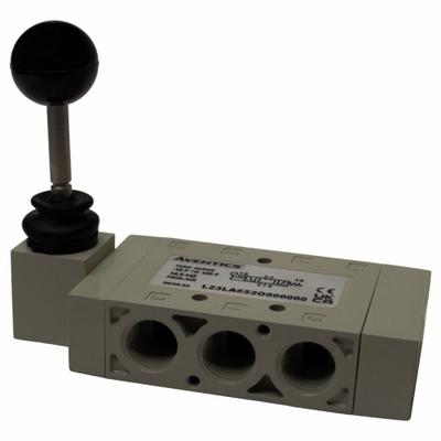 AVENTICS Manual Air Control Valve: L2, Lever, Five-Way / Three-Position, Spool, Closed - Aventics L2 Series Manual Air Control Valves