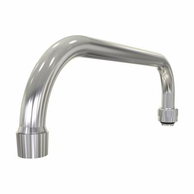 SANI-LAV Spout: Spout, Gooseneck, Swivel Spout, Cast Brass, Chrome, 2 gpm Flow Rate - Double-Bend Faucet Spouts