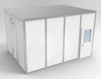 PORTA-FAB Modular Cleanroom: 16 ft x 12 ft x 10 ft, 192 sq ft Int Area, STC 31 (MPN 8CR1216). Key specifications — Brand: PORTA-FAB; Sound Transmission Coefficient: STC 31; Wall Material: Steel; Assembled: Unassembled.