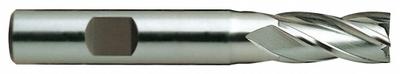 YG-1 Square End Mill: High Speed Steel, TiN Coated, 4 Flute, 15/32" Mill Dia - General Purpose High-Speed Steel Square End Mills