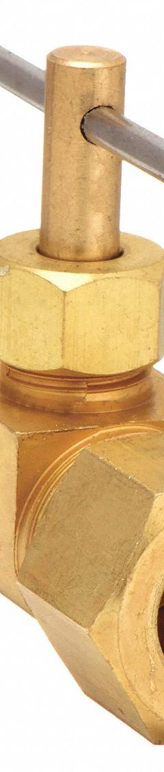 WEATHERHEAD Needle Valve: Inline Valve Body, Brass, 3/8 in Pipe Size, Compression x Compression (MPN A6775). Key specifications — For Media: Water; Seal Material: Metal; Brand: WEATHERHEAD; Connection Type - Side 1: Compression; Connection Type - Side 2: Compression; Connection Type: Compression x Compression.