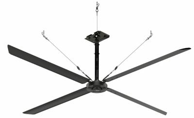 HUNTER INDUSTRIAL Ceiling Fan: 86,673 cfm Airflow, 14 ft Blade Dia, Variable Speeds, 480V AC - Industrial HVLS Ceiling Fans