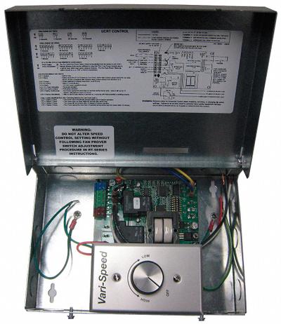 TJERNLUND Universal Control Board: Dial, 1 Switches or Dials, 120V AC, Steel Plate - Dial Fan Speed Controls