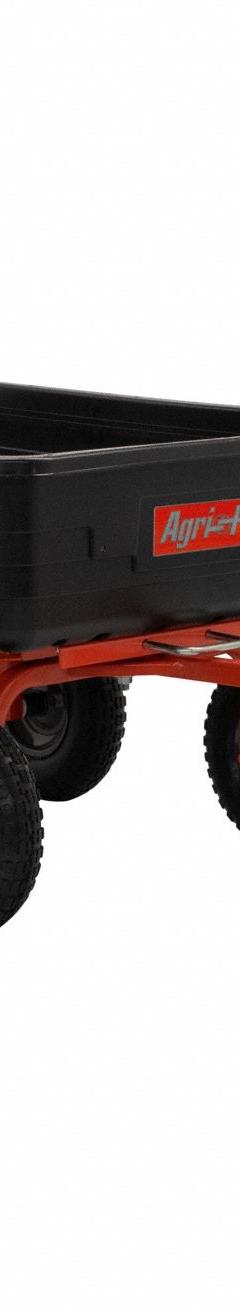 AGRI-FAB Poly Cart: 4 Wheels, 10 cu ft Cubic Foot Capacity, 500 lb Load Capacity, 70-80 in (MPN 45-0594). Key specifications — Container Material: Poly Resin; Brand: AGRI-FAB.