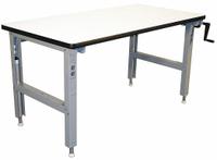 PRO-LINE Workbench: Adj Ht, Laminate, 72 in x 36 in, 750 lb Overall Load Capacity, Gray (MPN IWELH7236P). Key specifications — Brand: PRO-LINE.