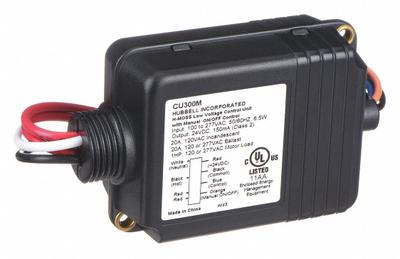 HUBBELL WIRING DEVICE-KELLEMS Control Unit: CU300, Fluorescent/Incandescent, Hard Wired - Power & Relay Control Units