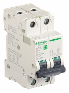 SCHNEIDER IEC Supplementary Protector: 5 A Amps, 14kA at 240V AC, Screw Clamp, C60SP, D (MPN M9F23205). Key specifications — attr195785: Screw Clamp; attr195787: 240/415/440V AC; attr195786: D; attr195783: Not Rated; attr195784: 14kA at 240V AC; attr215906: C60SP; attr211128: SCHNEIDER.