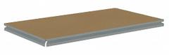 TENNSCO Shelf: 42 in x 30 in, 900 lb Load Capacity, Particleboard, Gray, Shelf (MPN ZBES-4230D). Key specifications — Decking Material: Particleboard; Includes: (4) Beams; Decking Finish: Unfinished; Shelf Configuration: Single Straight; Color: Gray; Frame Material: Steel; Brand: TENNSCO; Frame Finish: Zinc Plated.